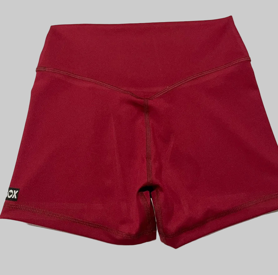 BURGUNDY LUXE V NFS Shorts No Pockets