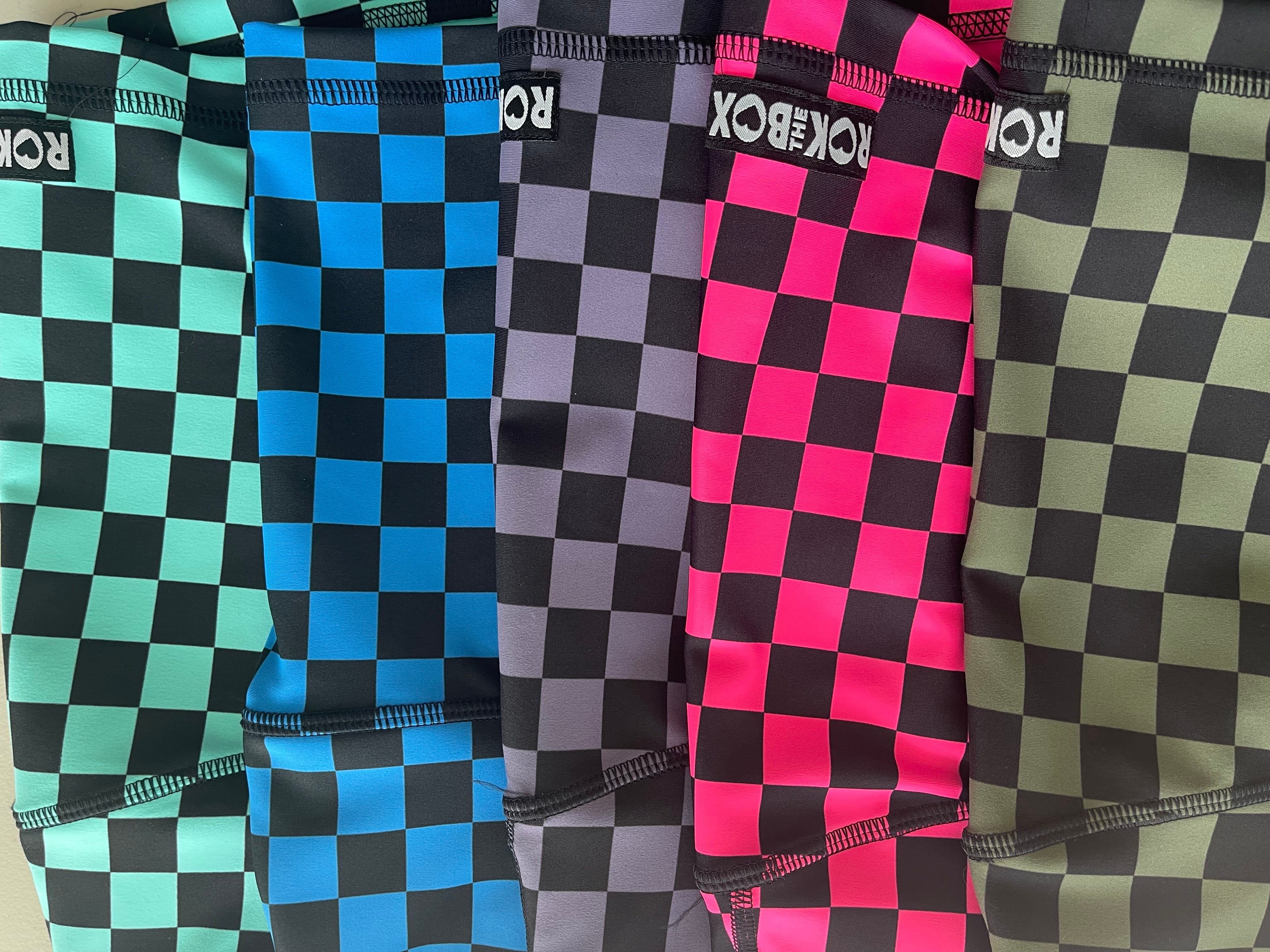 Blue Check FLEX - Midrise Hybrid Shorts No Pockets