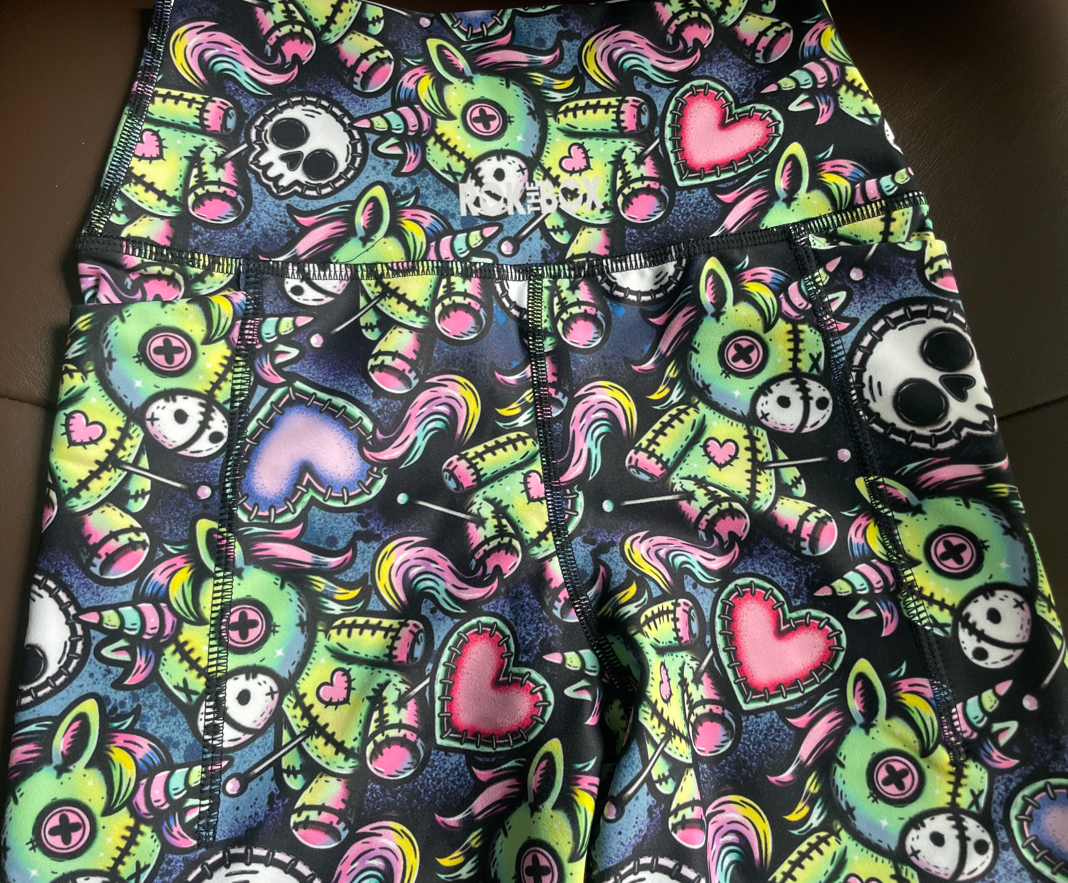 VooDoo Unicorns ROK Leggings XSmall w/Pockets - Butter