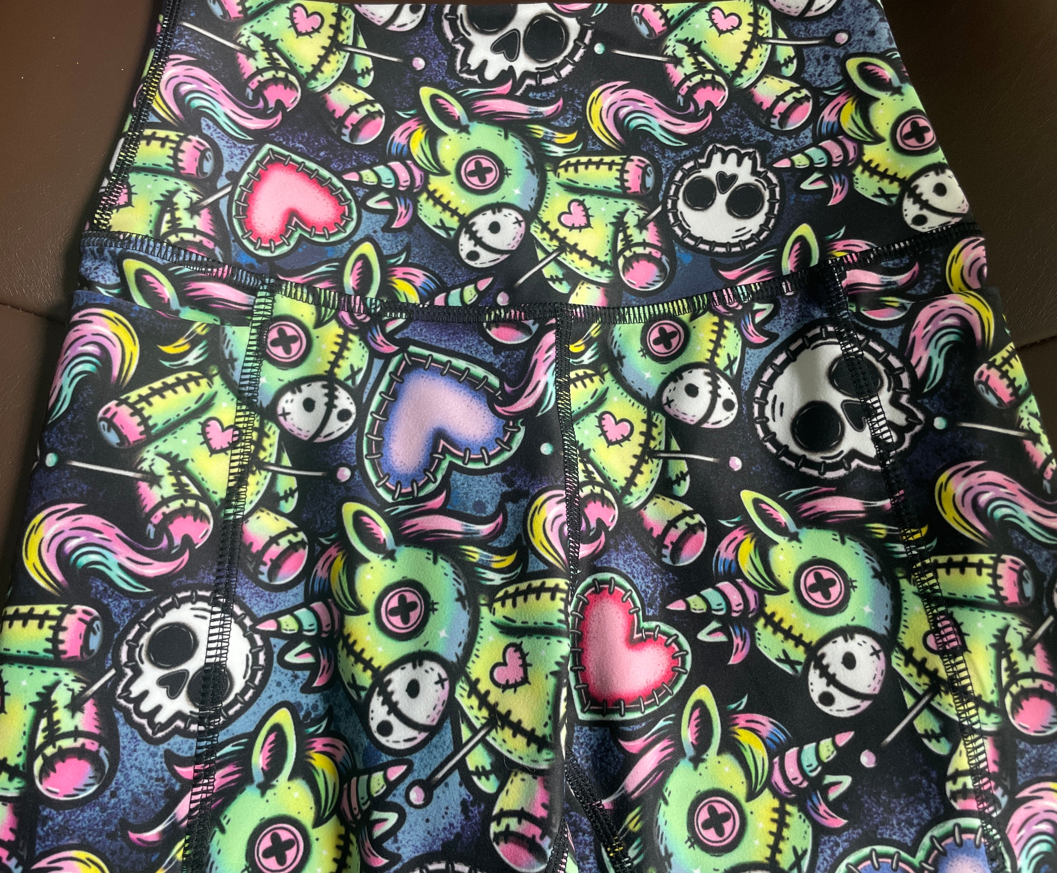 VooDoo Unicorns ROK Leggings XSmall w/Pockets - Butter
