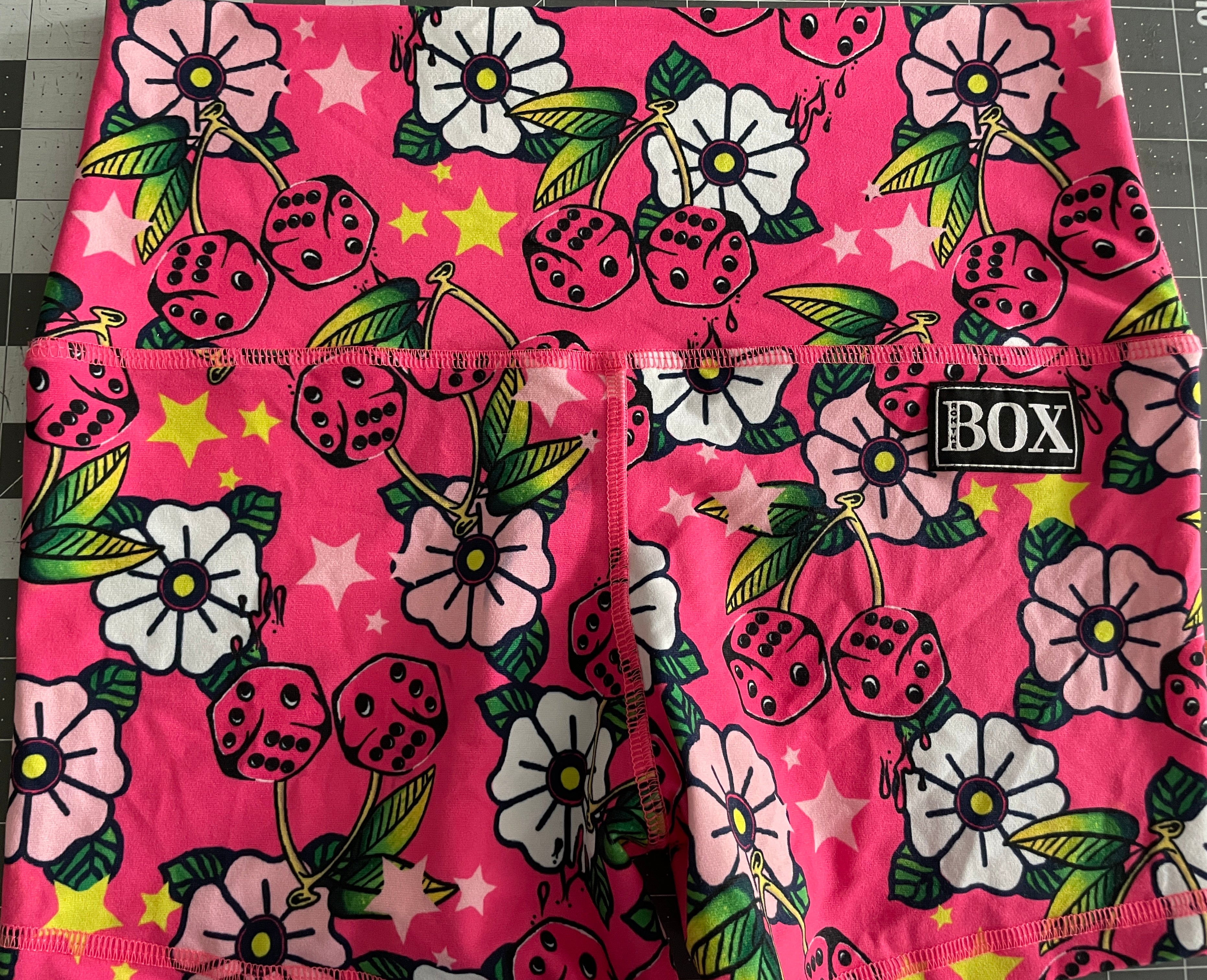 PINK DICE 3"inseam MEDIUM HIGH WAIST - OG Fabric