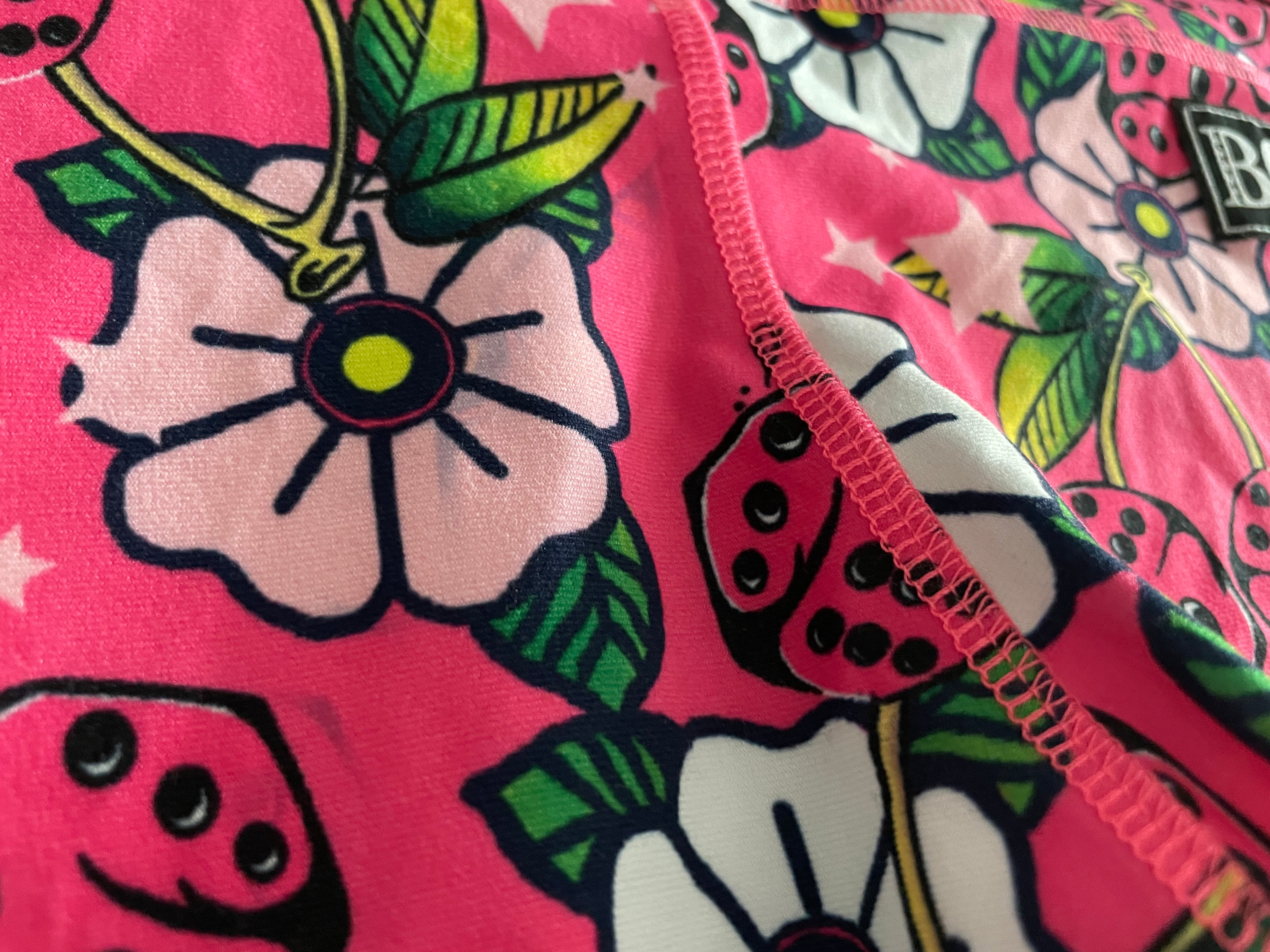 PINK DICE 3"inseam MEDIUM HIGH WAIST - OG Fabric