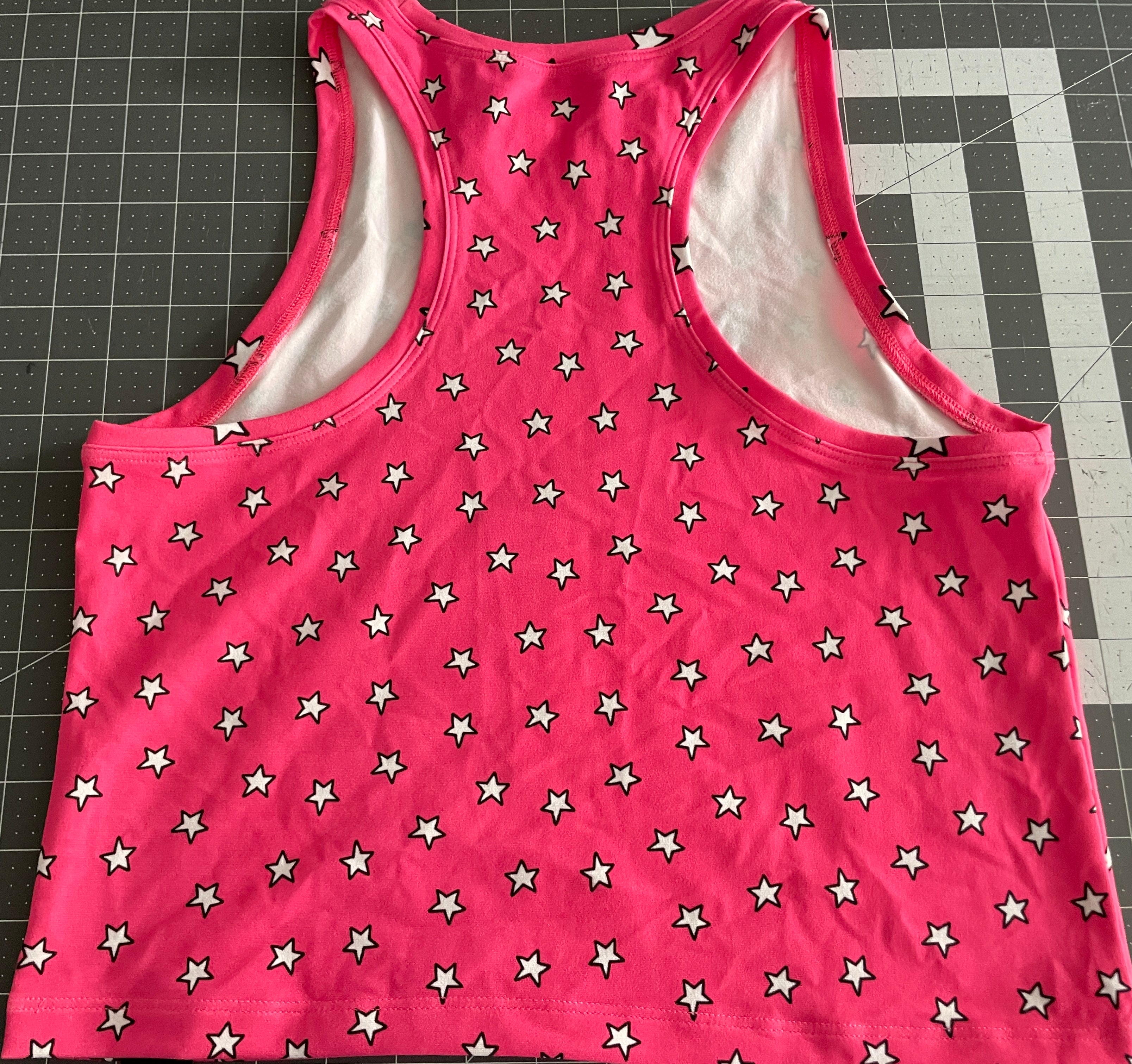 WHITE STARS ON PINK Competition Tank Medium OG FABRIC