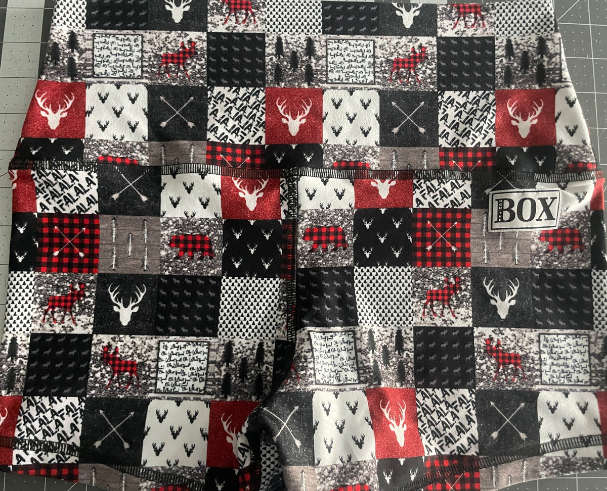 CHECKERED LODGE MIDRISE 3"inseam MEDIUM HIGH WAIST - OG FabriC