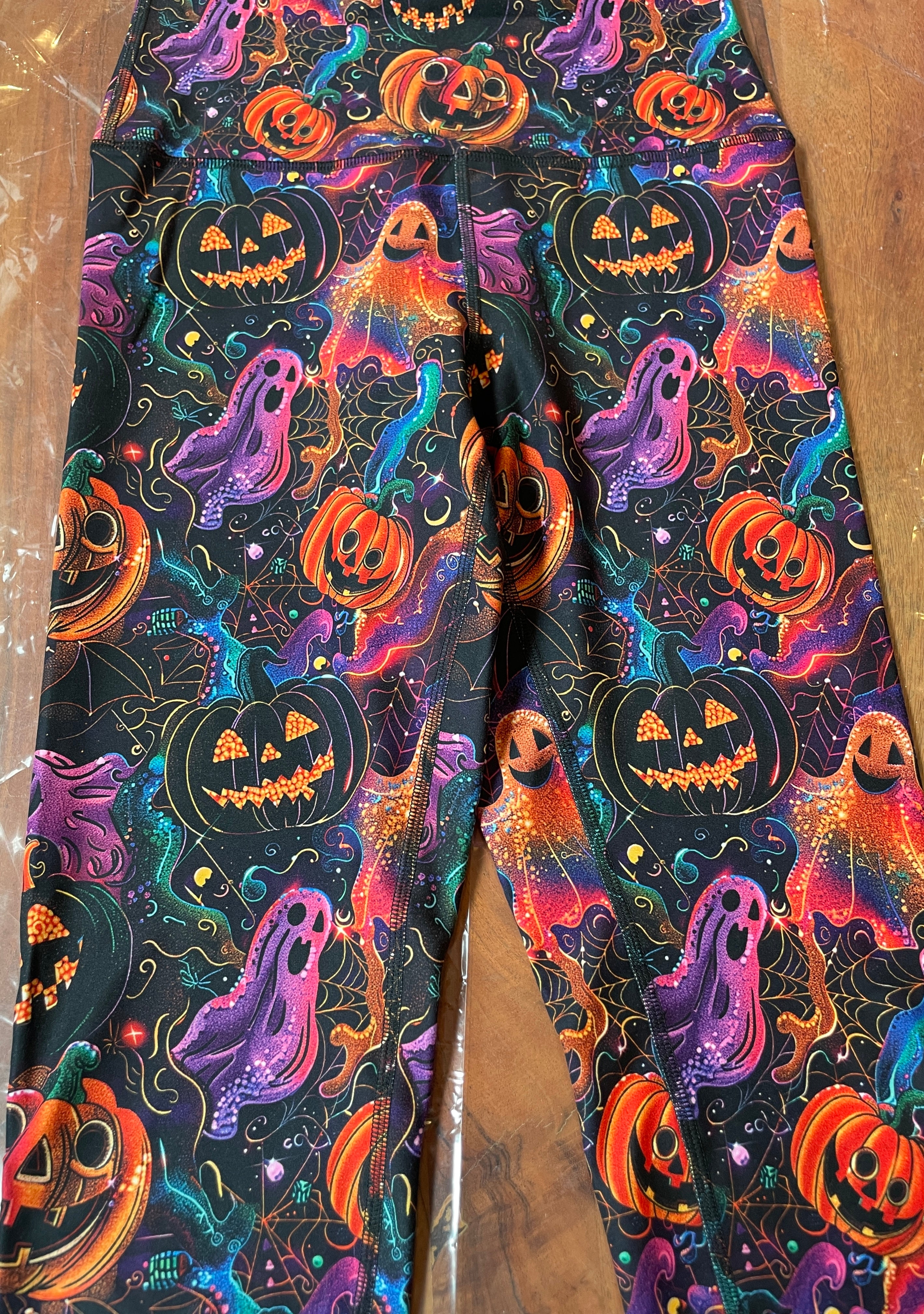 PUMPKIN GLITTER ROK Legging SMALL 25" Inseam - HYBRID Fabric