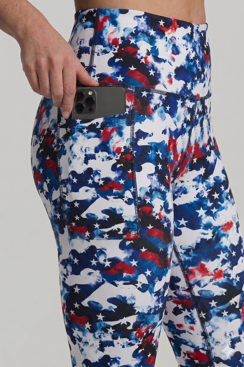Americamo Clouds ROK Leggings With Pockets