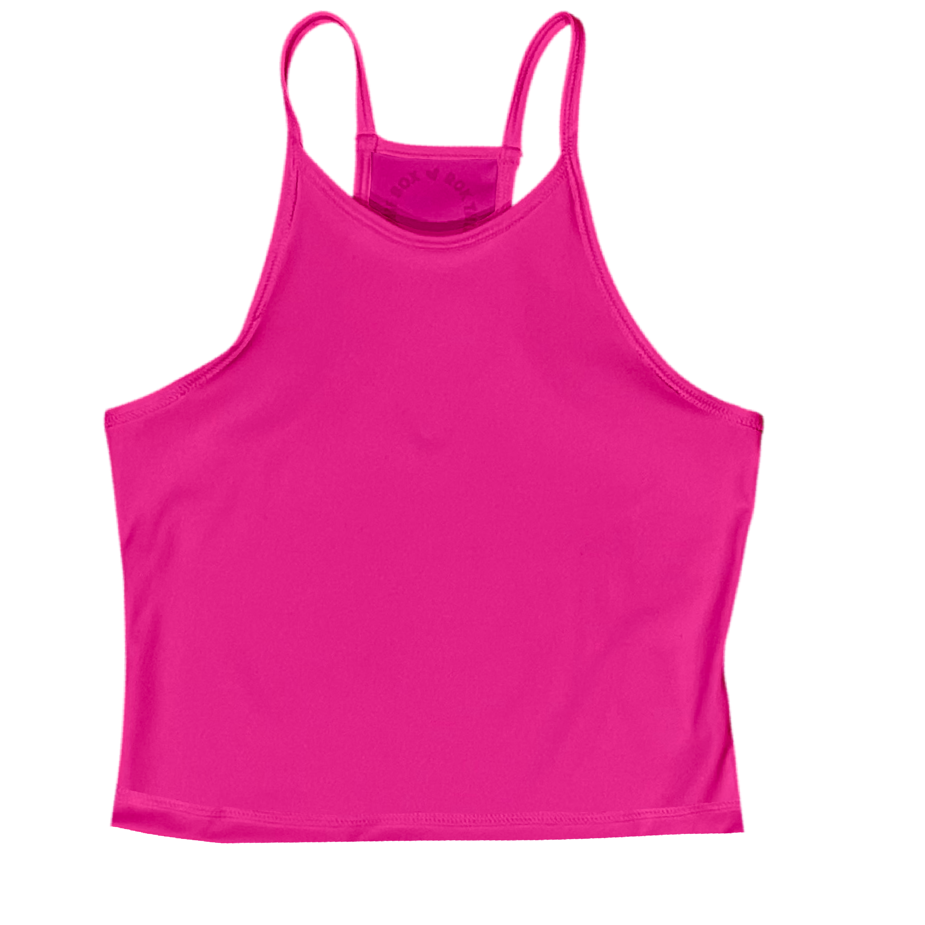 Hot Pink Solid Flex Hyrok Tank
