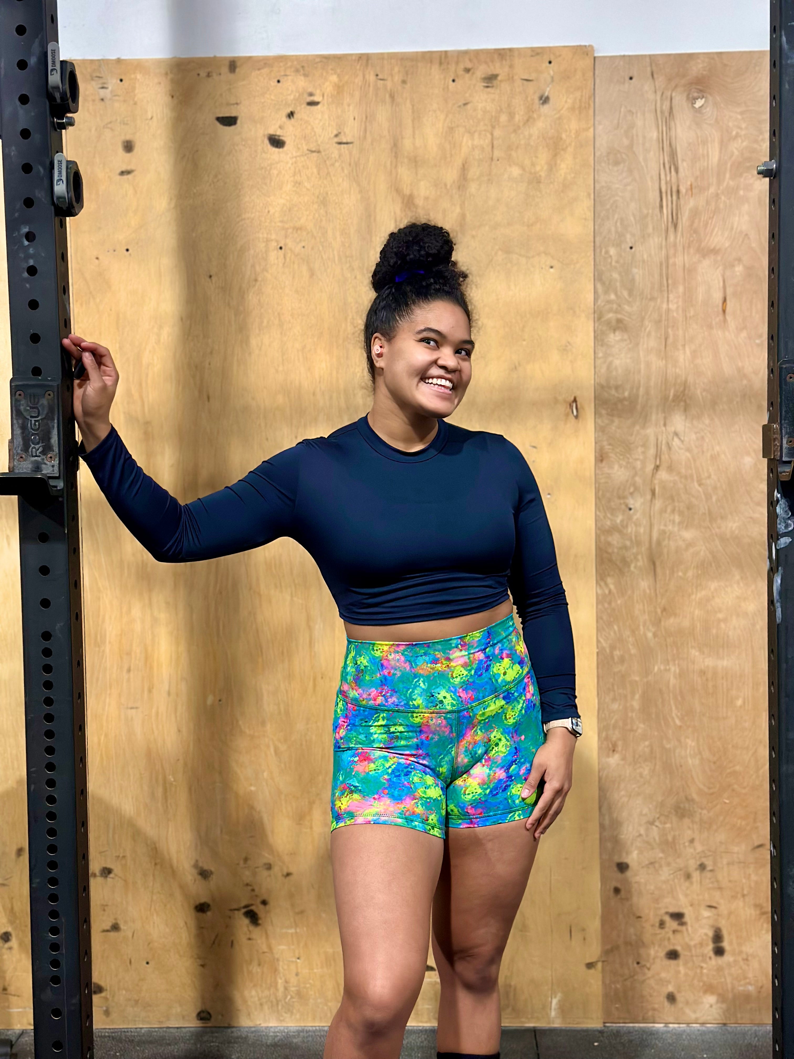 Green Art Hybrid Shorts No Pockets