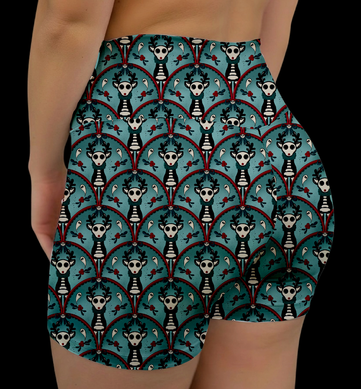 Creepy Doily Deer Hybrid Shorts With Pockets