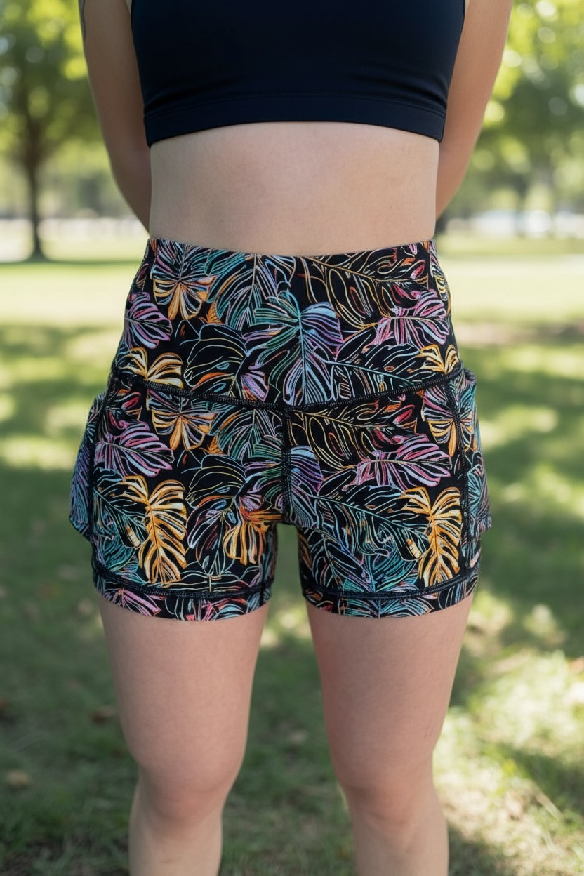 Palm Leaf Hero Shorts With Pockets