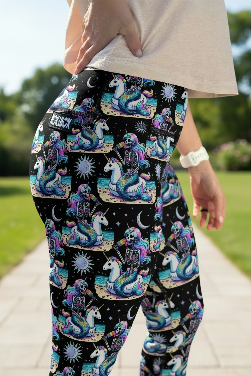 Hot Goth Summer ROK Leggings With Pockets