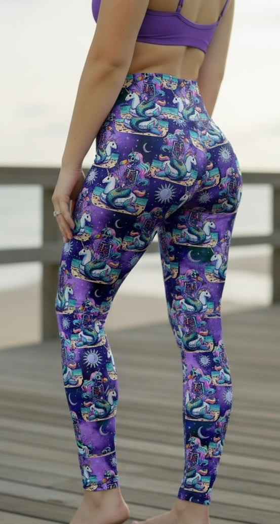 Alternative Goth Summer ROK Leggings With Pockets