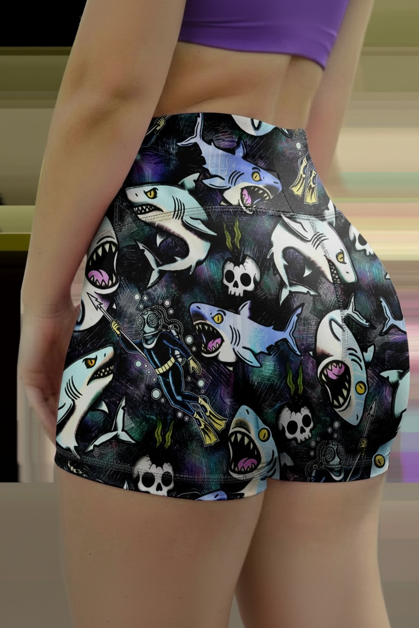 Shark Diving Hybrid Shorts With Pockets
