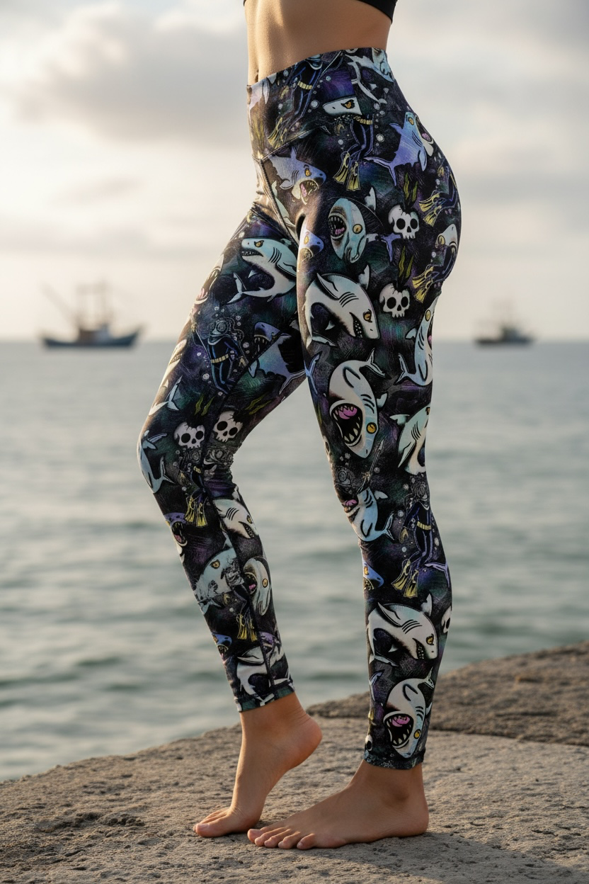 Shark Dive ROK Leggings With Pockets