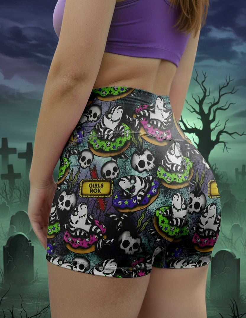 Beetle Sharks Midrise Shorts No Pockets