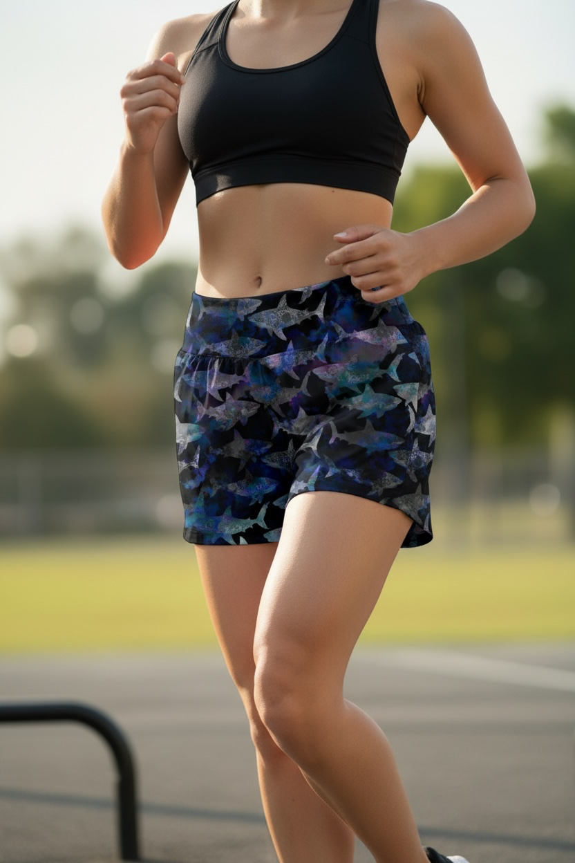Deep Blue Yogi Short