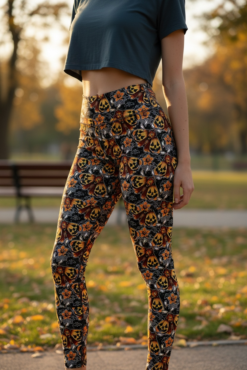 Pumpkin Moth ROK Leggings No Pockets