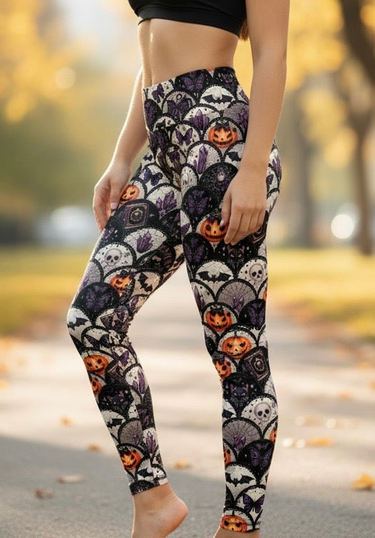 Haunted Doily ROK Leggings No Pockets