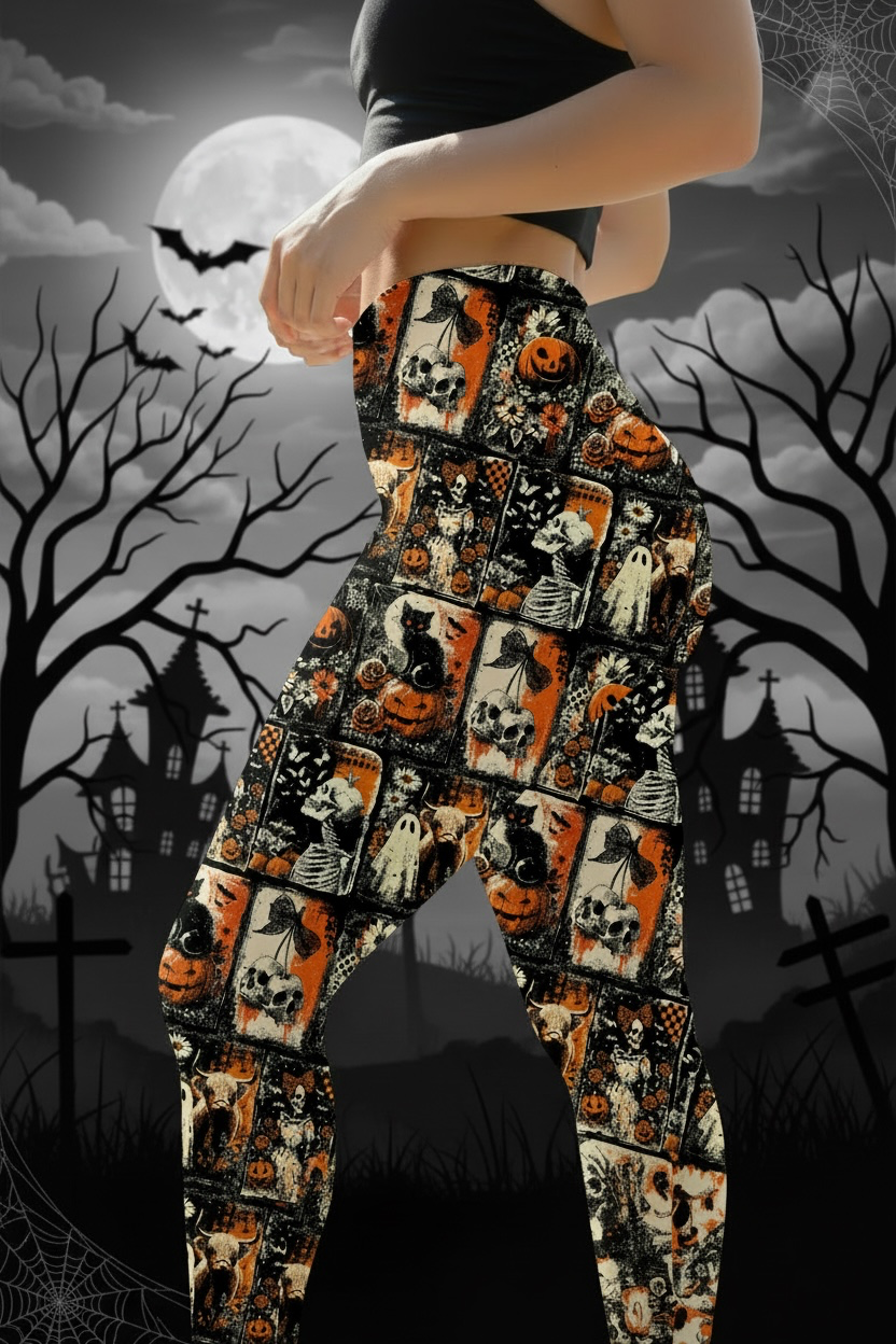 Haunted Scrapbook ROK Leggings No Pockets