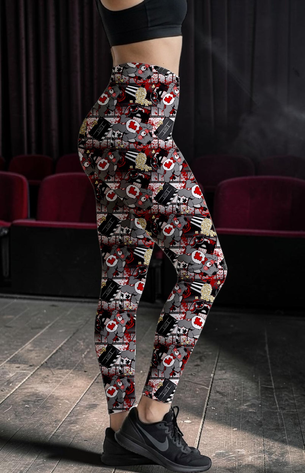 Beary Scary Movie ROK Leggings With Pockets