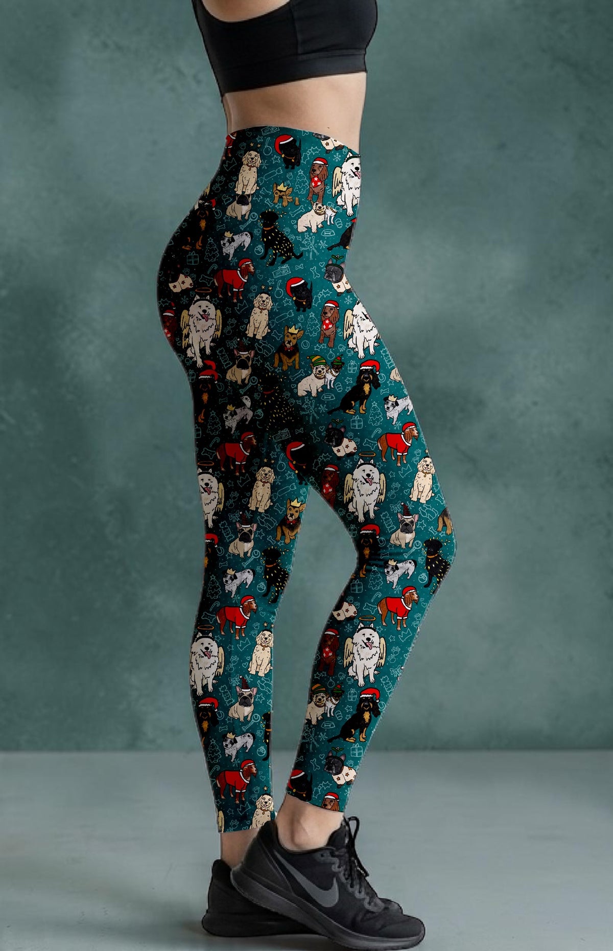 Puppy Christmas ROK Leggings No Pockets