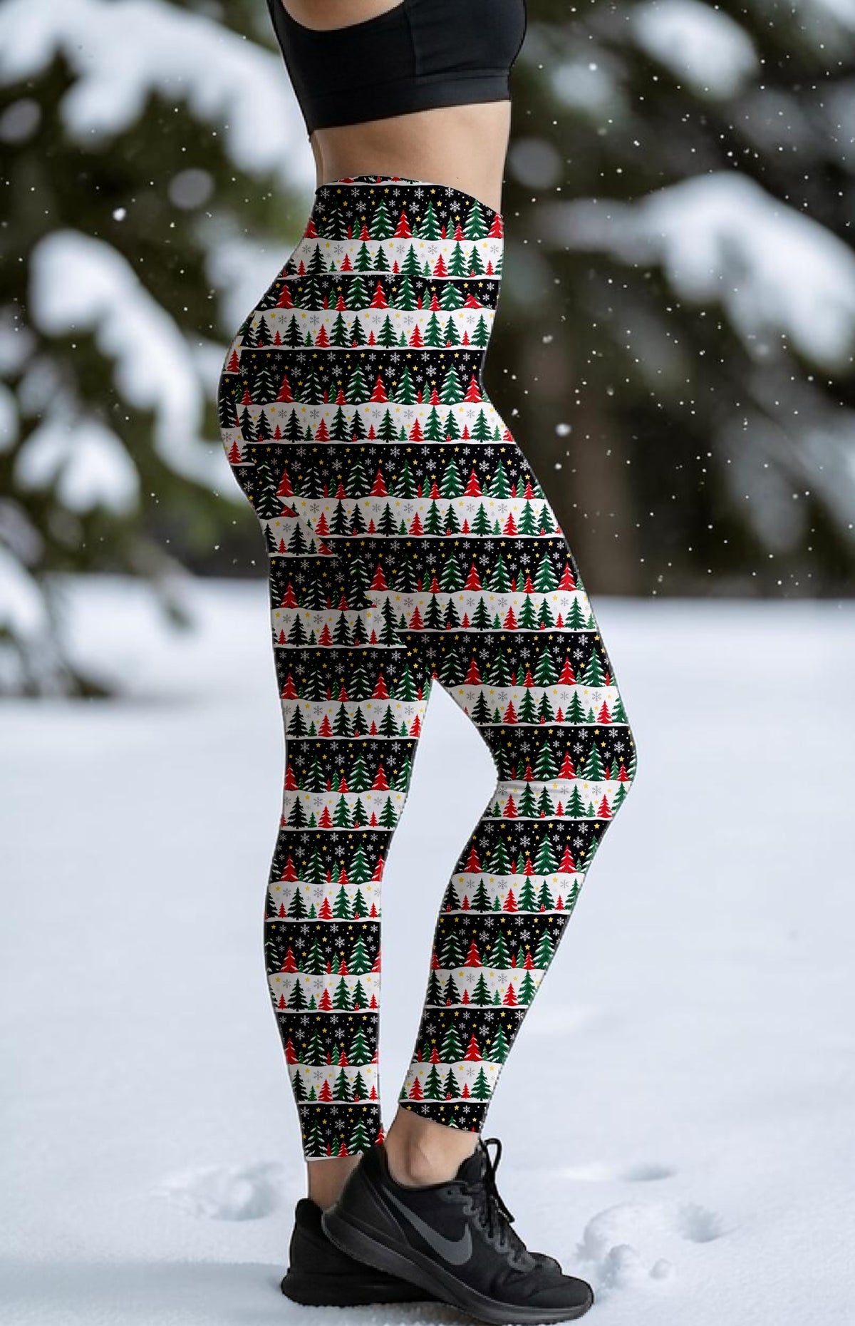 Snowy Trees ROK Leggings No Pockets