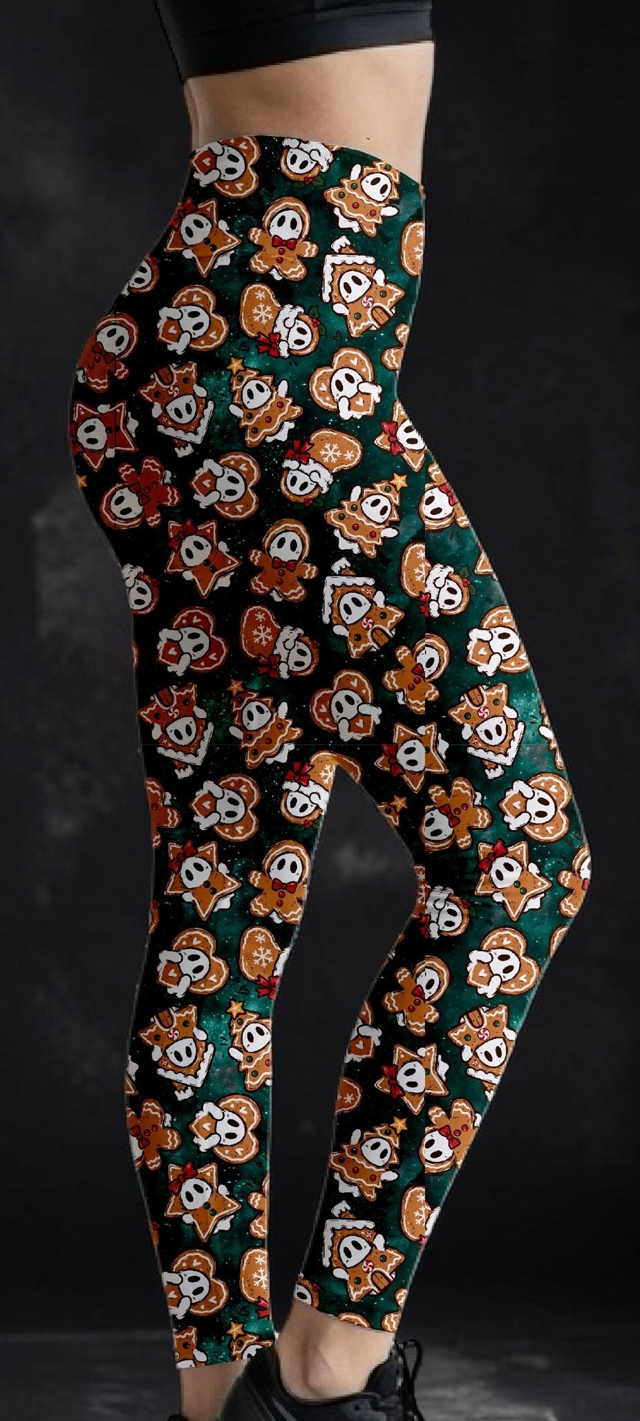 Spooky Santa Cookies ROK Leggings No Pockets