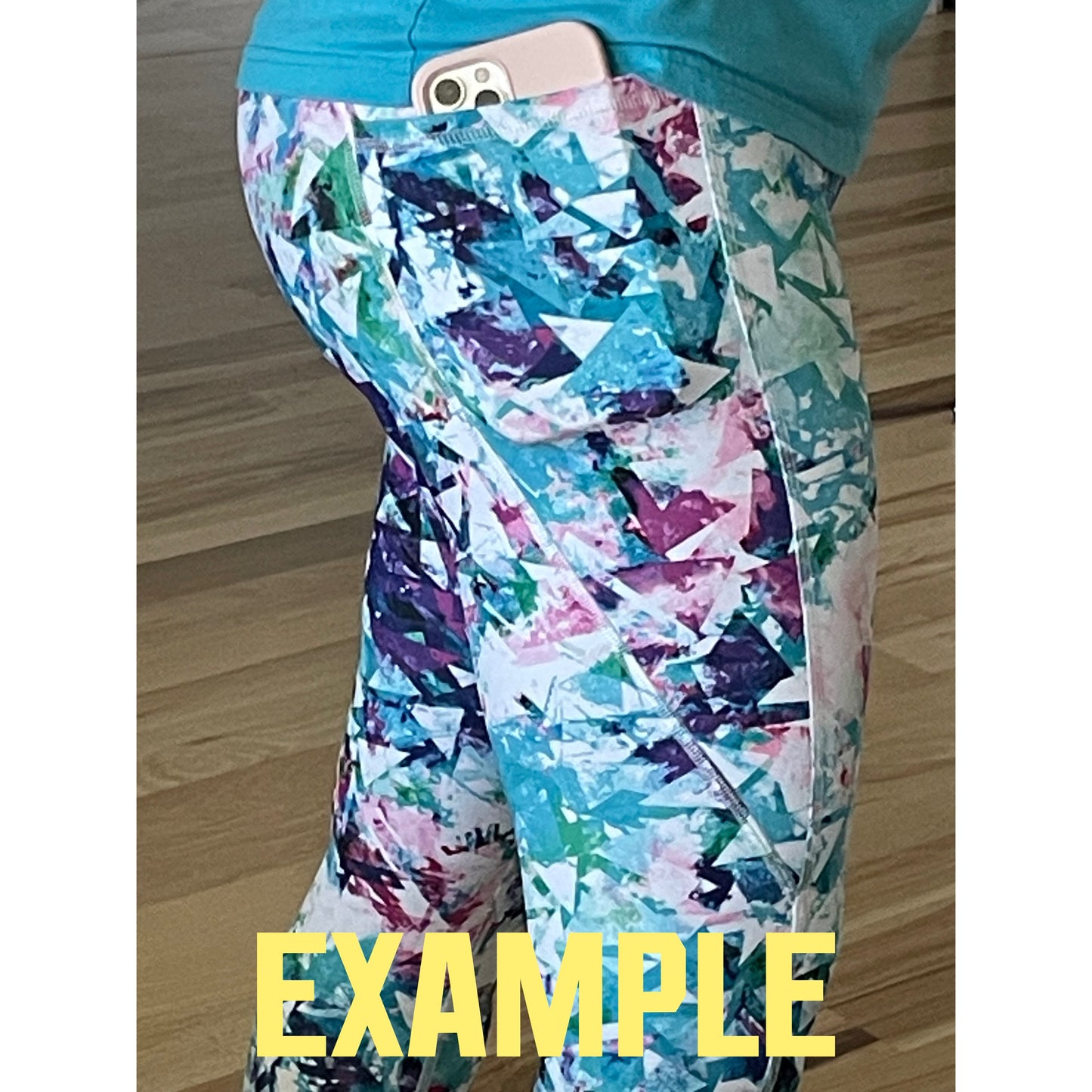 Med Teal Heather Regular Rise Leggings