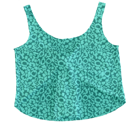 Teal Leo Tieback Tank