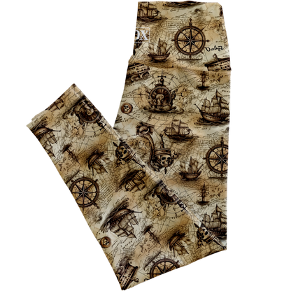 Treasure Map Regular Rise Leggings