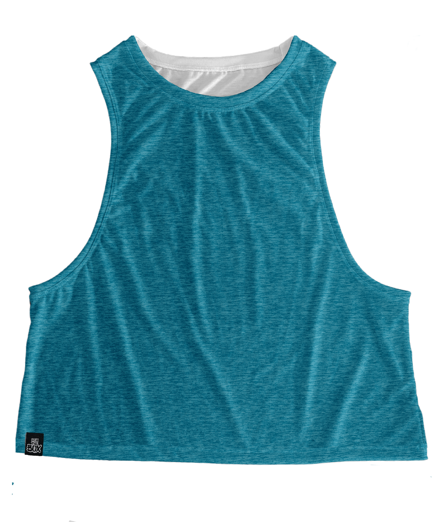 Med Teal Heathered Tops