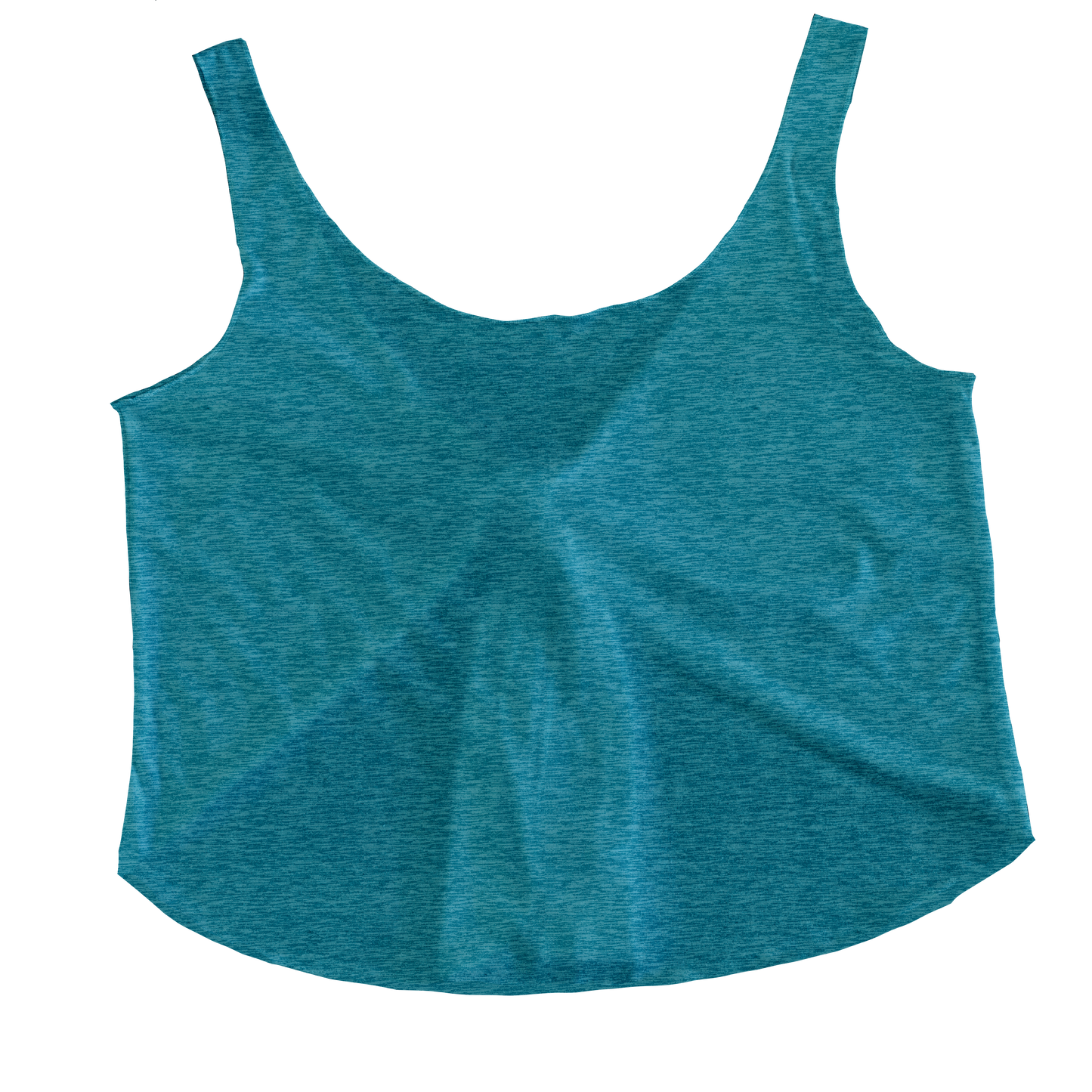 Med Teal Heathered Tieback Tank