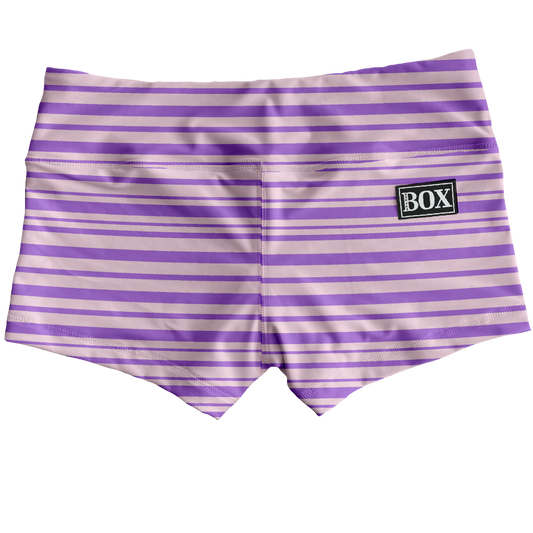 Lavender Lines Shorts WITH POCKETS
