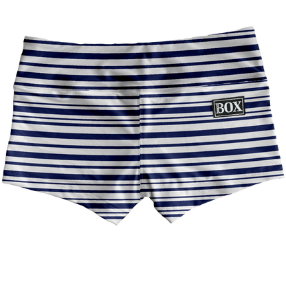 Navy Lines Shorts WITH POCKETS