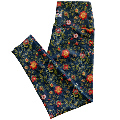 Blue Jean Spring Floral Regular Rise Leggings