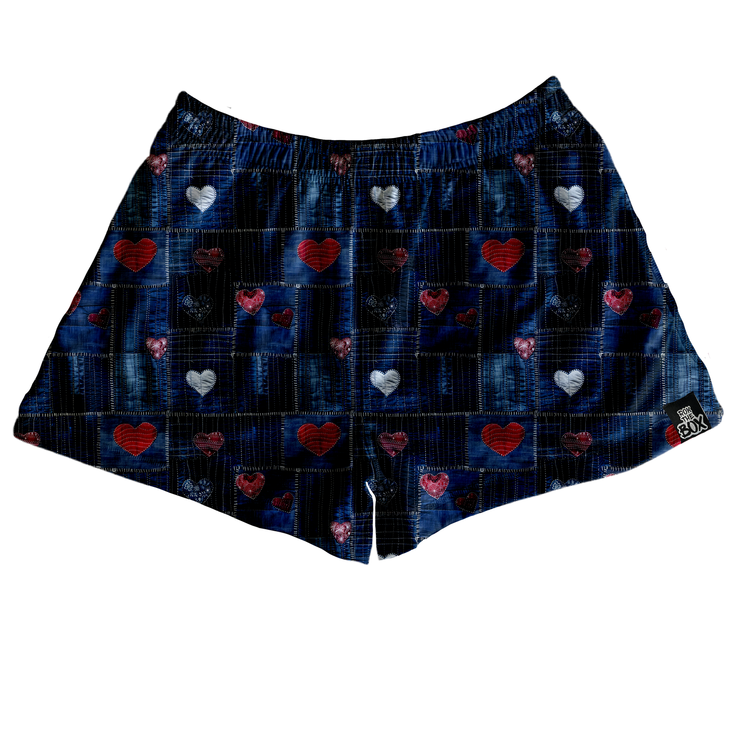 Blue Jean Red Hearts Lounge Short!