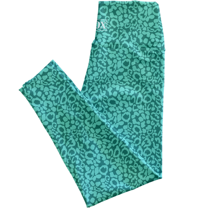 Teal Leo Regular Rise Leggings