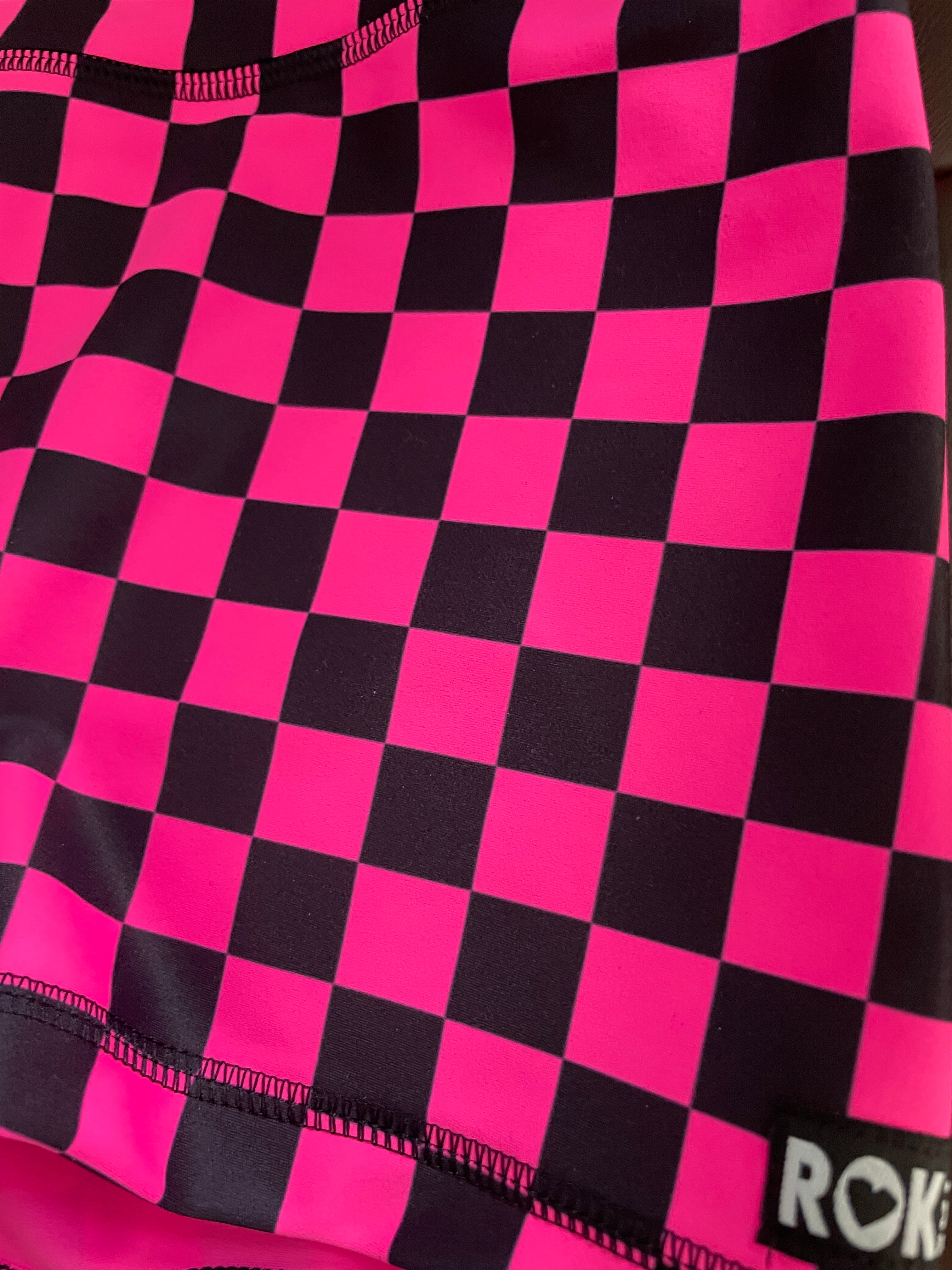 HOT PINK CHEX  BUTTER 4INCH V NFS Shorts No Pockets