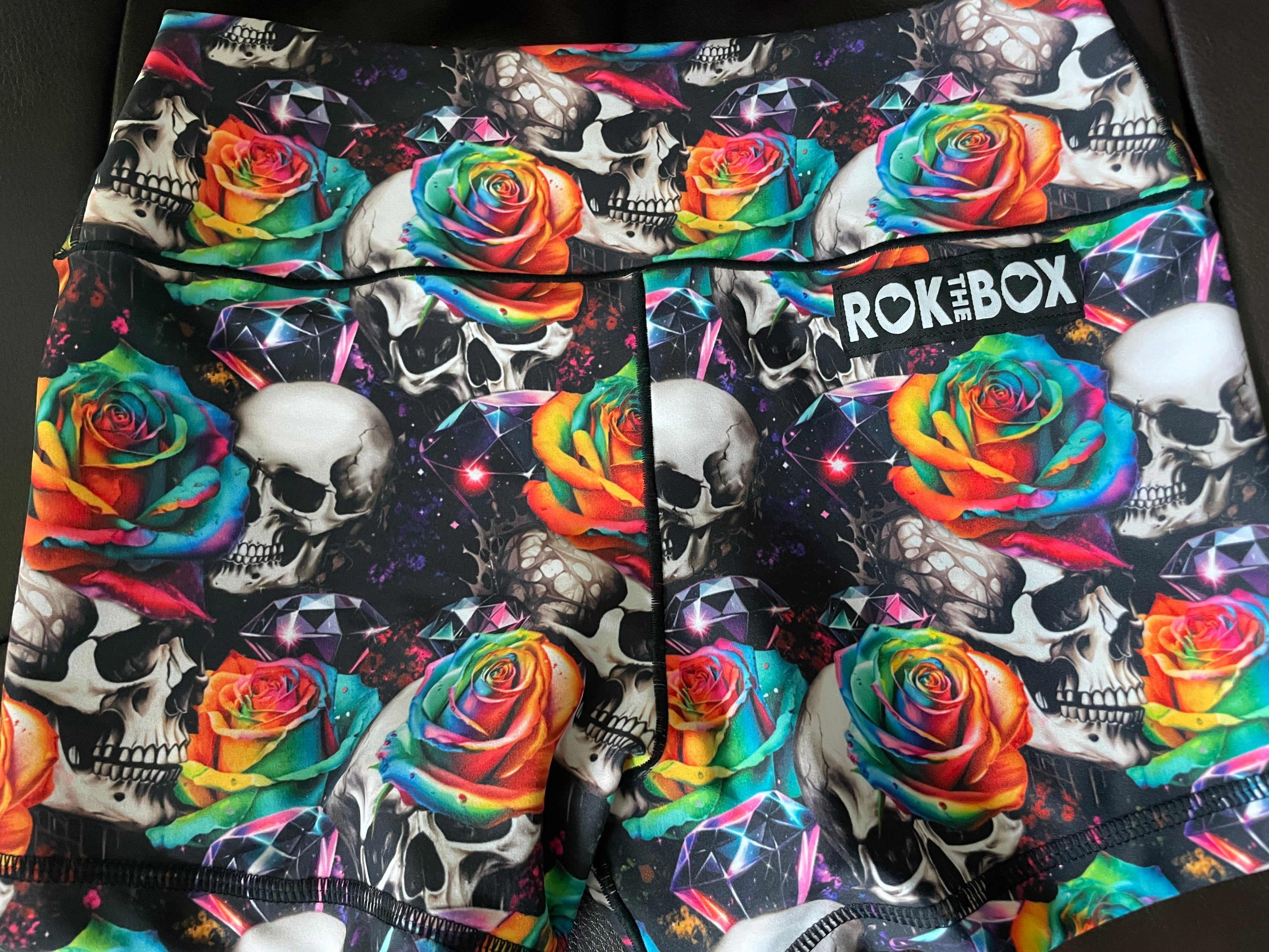 Skol N Roses Midrise Small 3.5"inseam sample- Flex Fabric