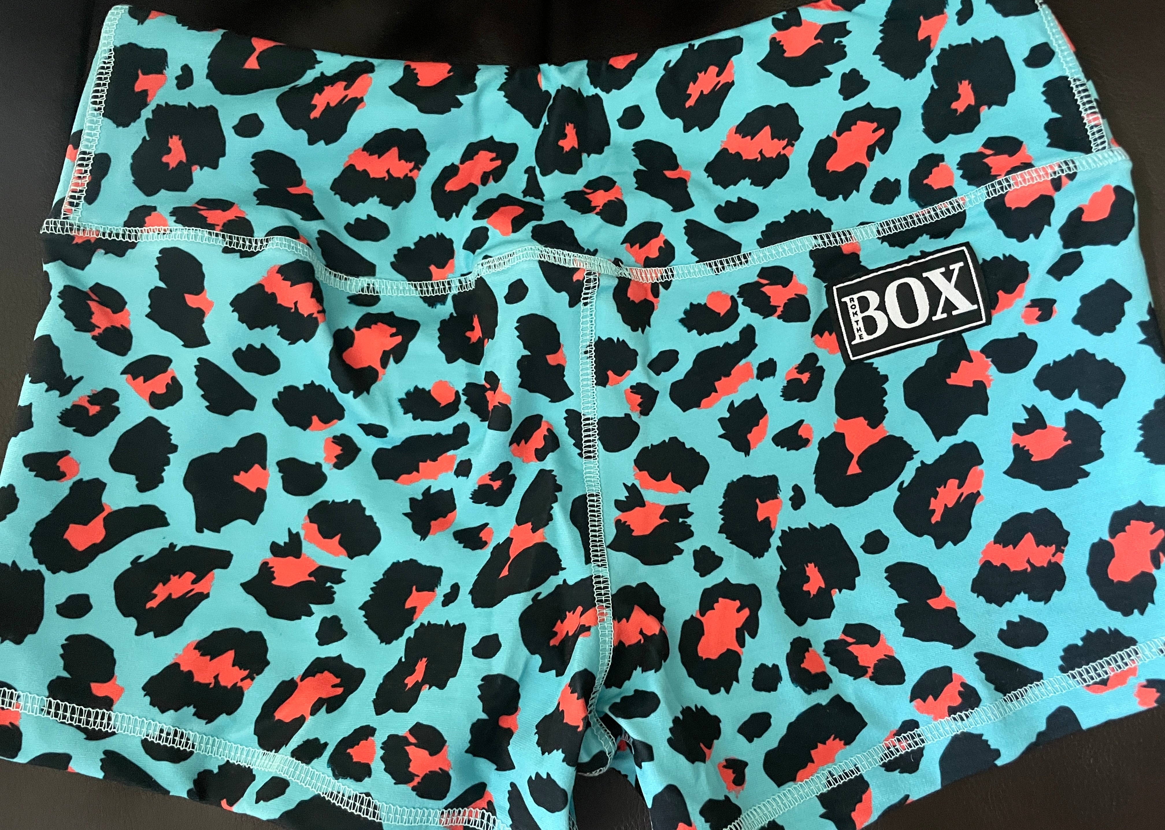 OJ Cheetah Midrise Medium 2.5"inseam w/elastic in waistband- OG Fabric
