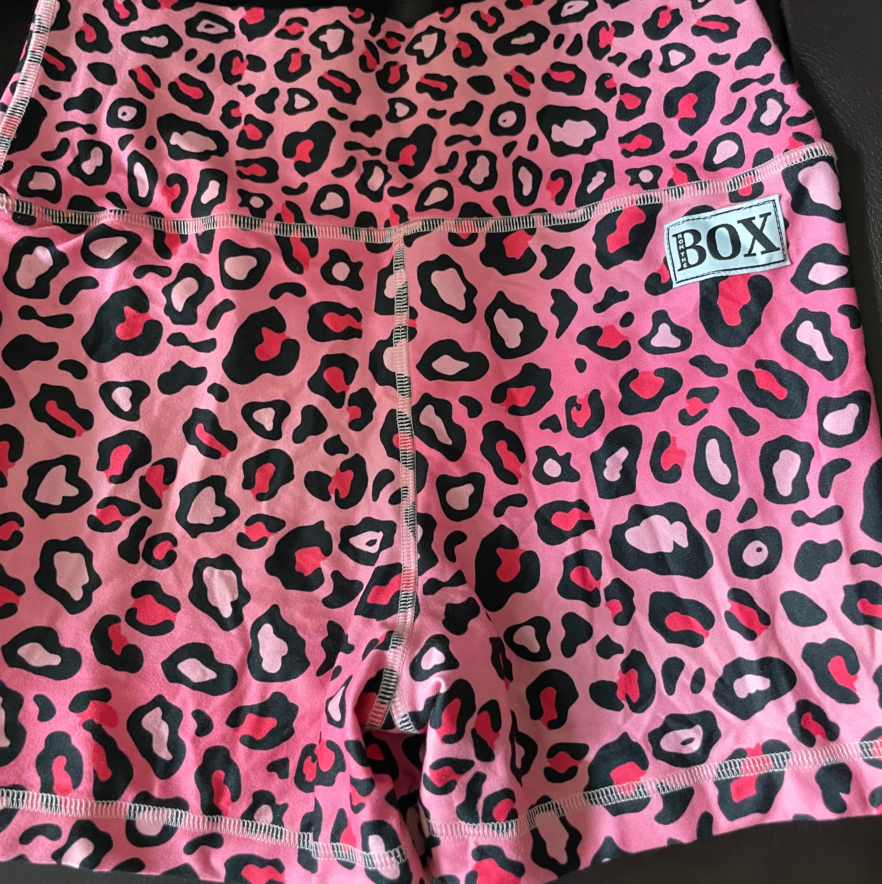 Pink Leo  OG Highrise Medium 4.5"inseam Mid waist- OG Fabric