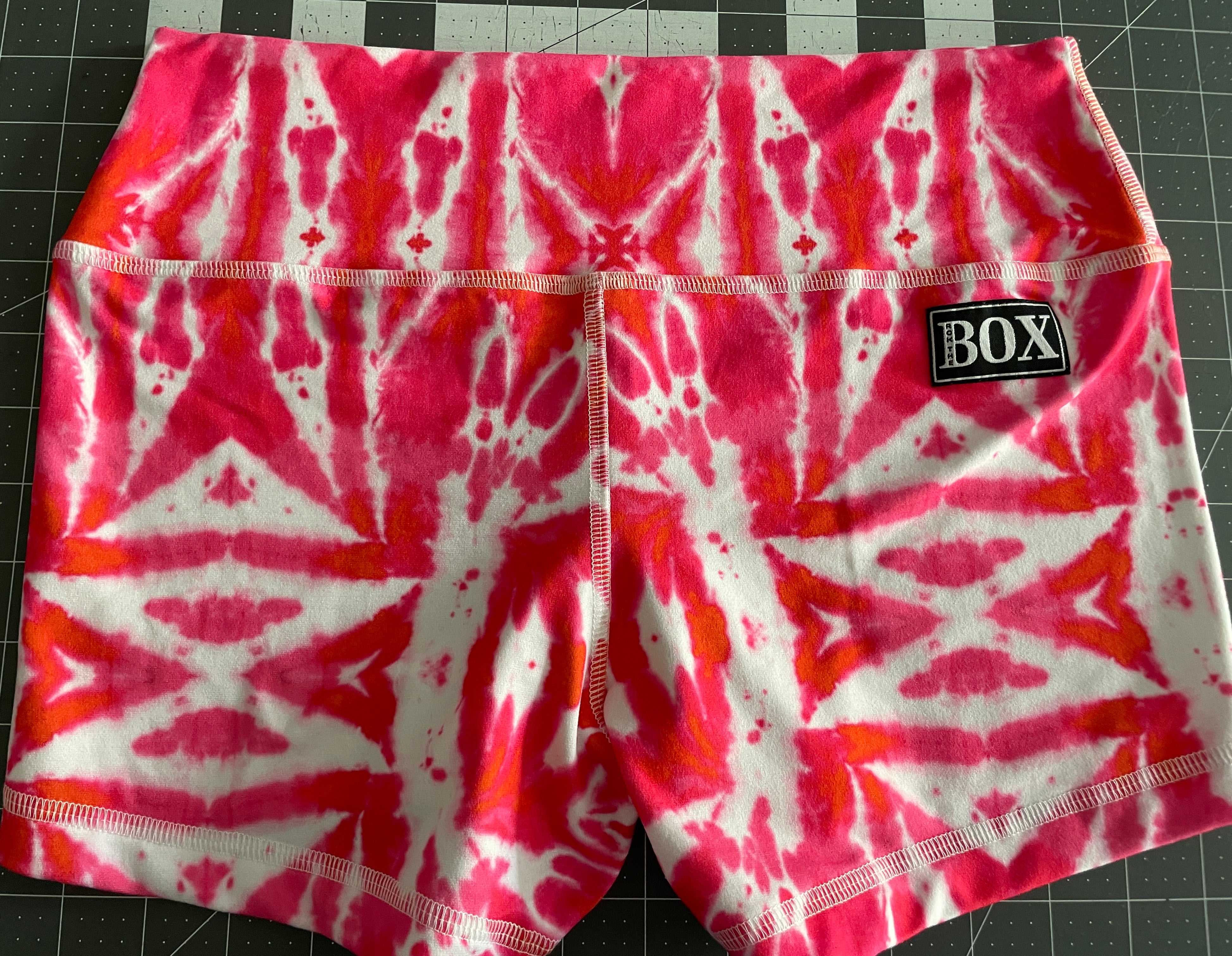 PINK TIEDYE Midrise MEDIUM 3"inseam Mid Waist - OG Fabric