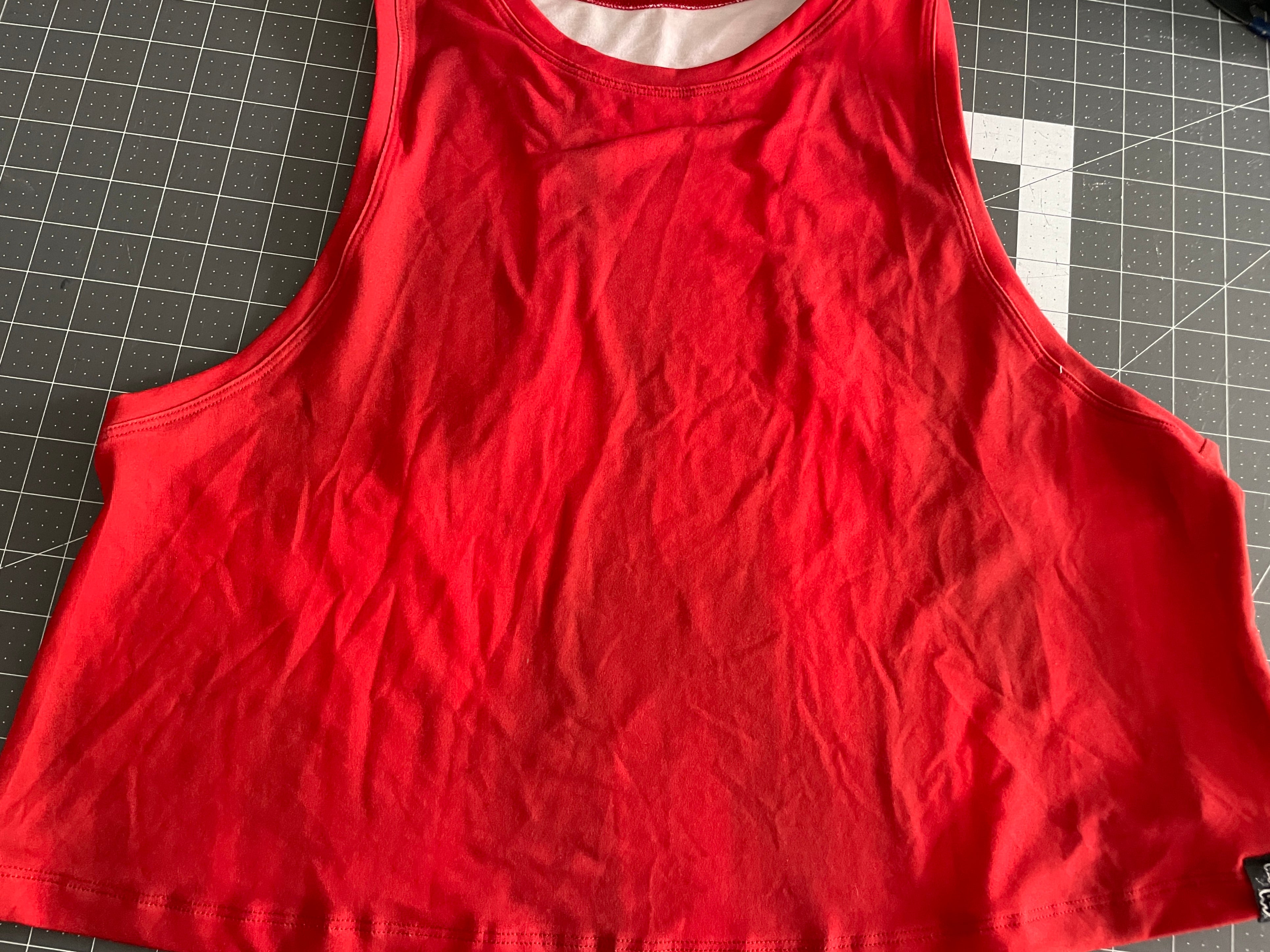 RED - Freedom CROPPED Tank  LARGE