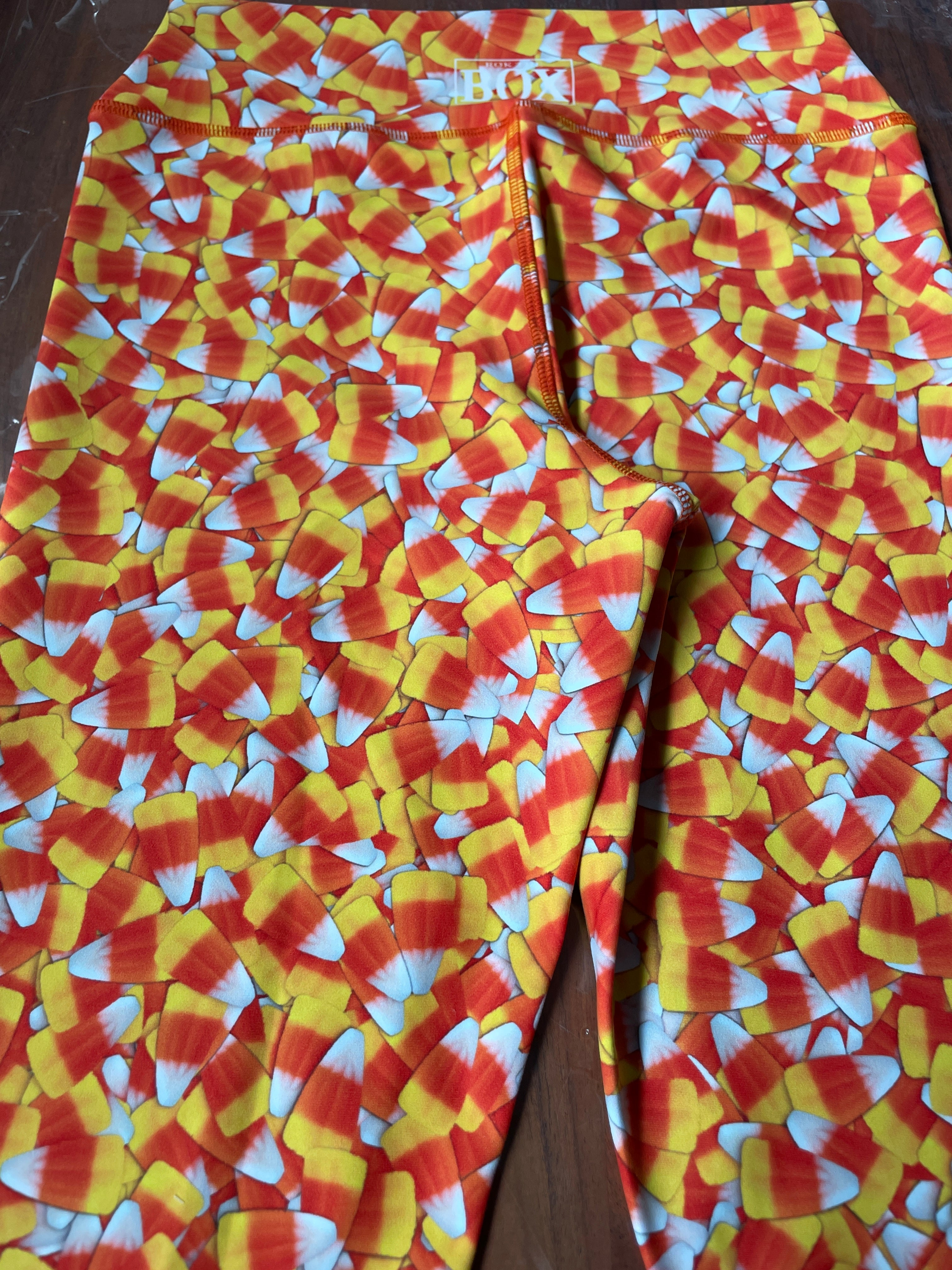 CANDY CORN  ROK Legging 23" Inseam SMALL LOW WAIST - FLEX Fabric