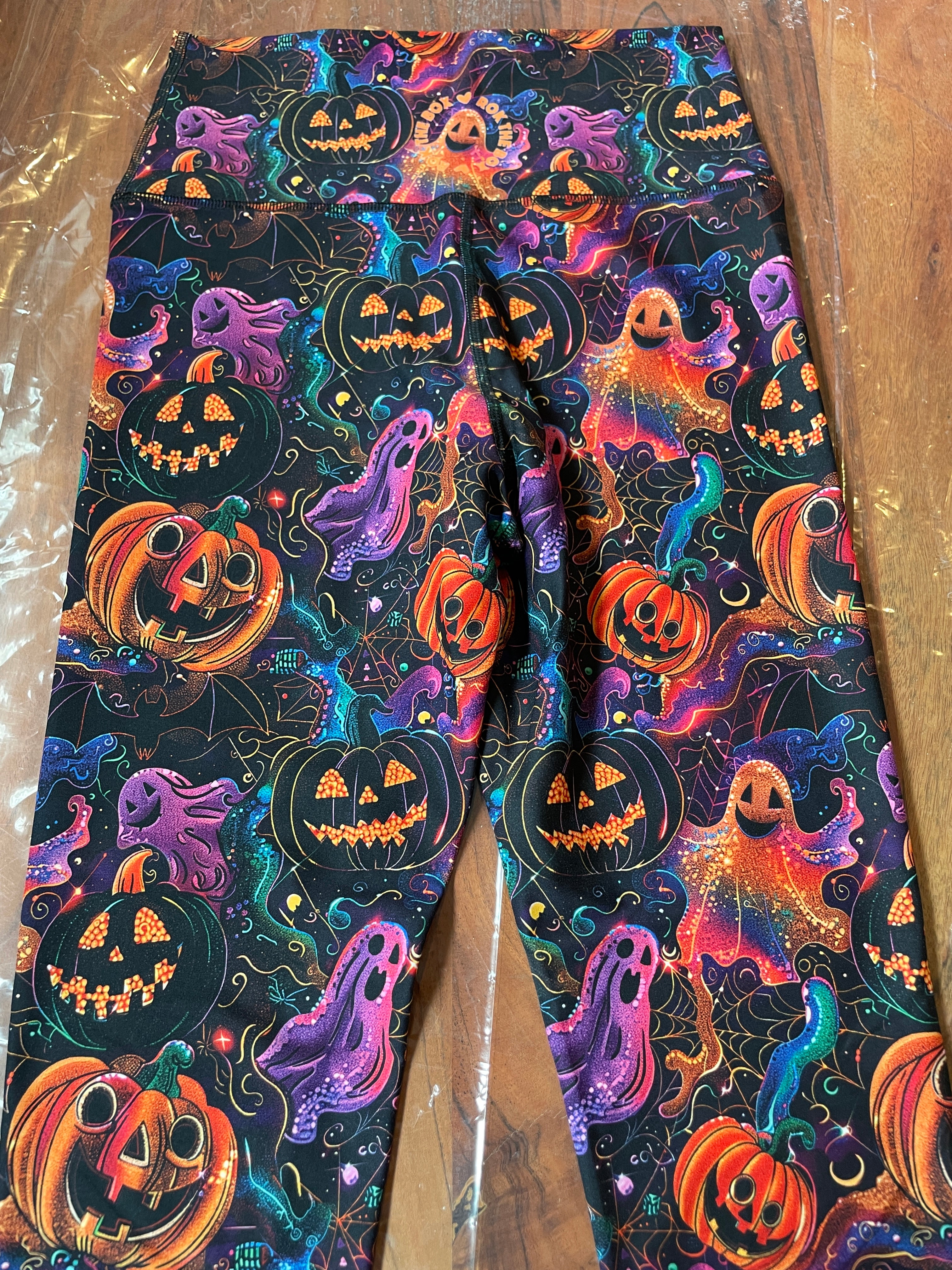 PUMPKIN GLITTER ROK Legging SMALL 25" Inseam - HYBRID Fabric
