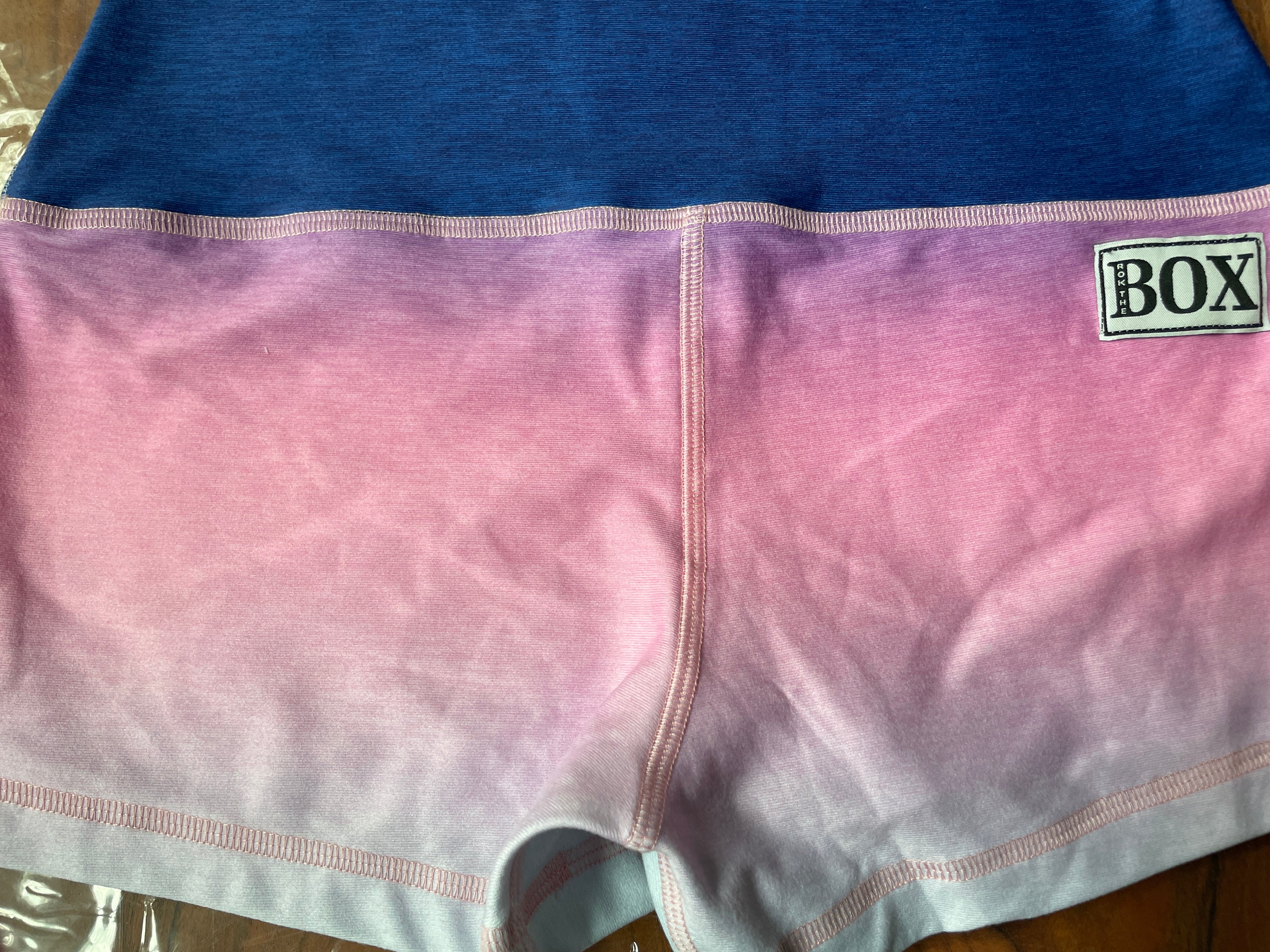 OMBRE  LILAC HEATHER MIDRISE 2.5"inseam MEDIUM- OG FabriC
