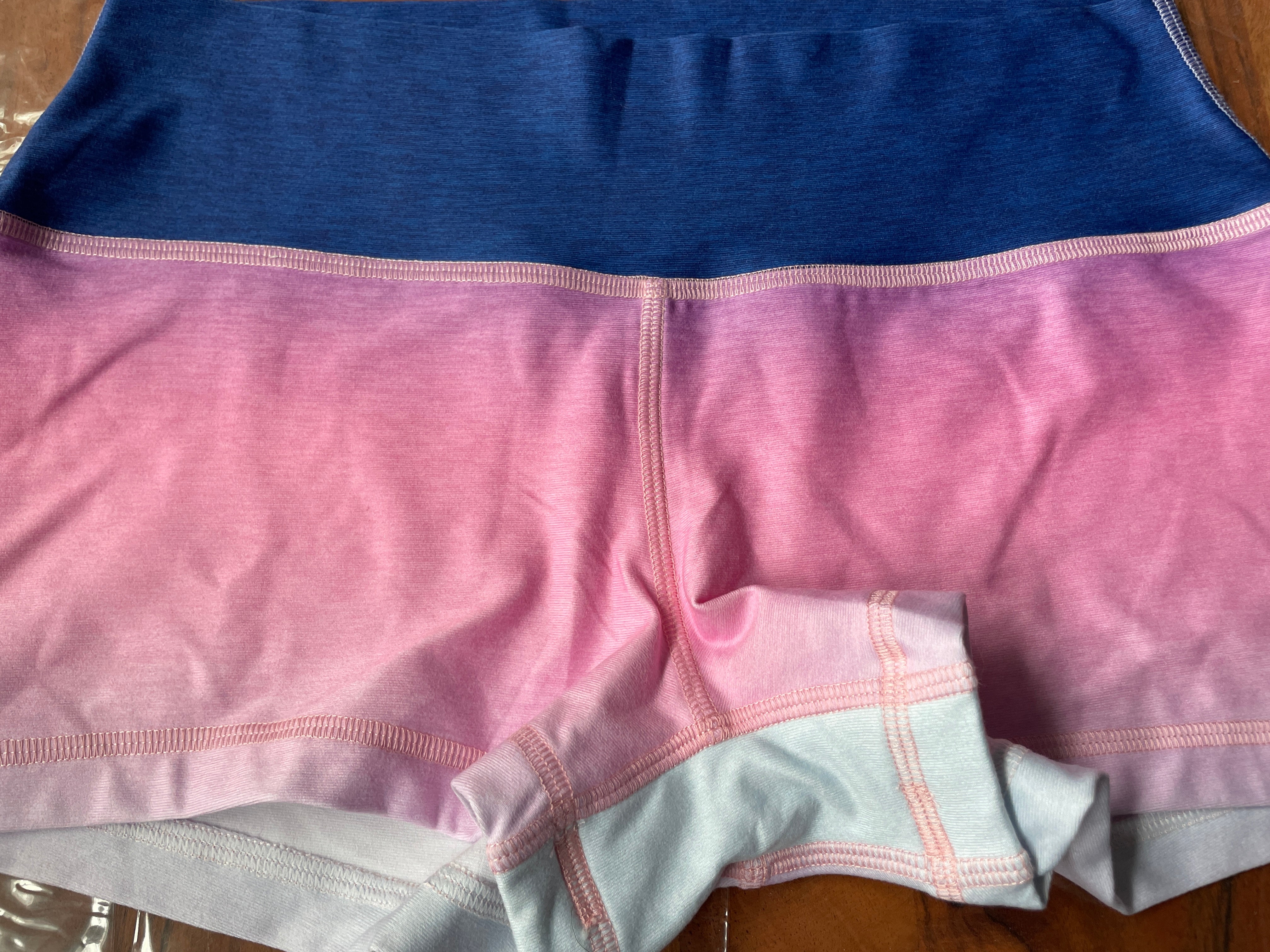 OMBRE  LILAC HEATHER MIDRISE 2.5"inseam MEDIUM- OG FabriC