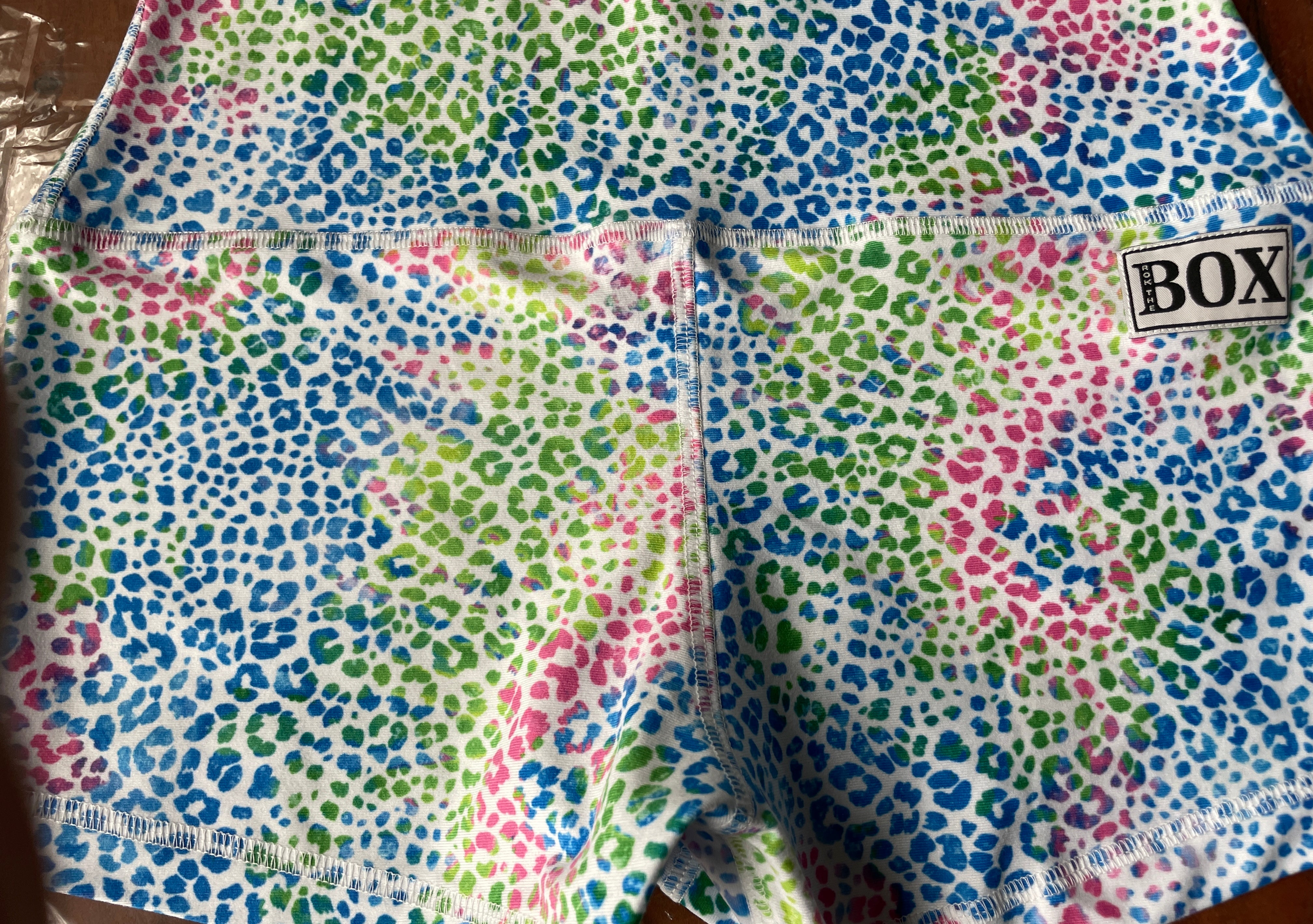 BABY BLU PETITE CHEETAH MIDRISE 2.5"inseam MEDIUM- OG FabriC
