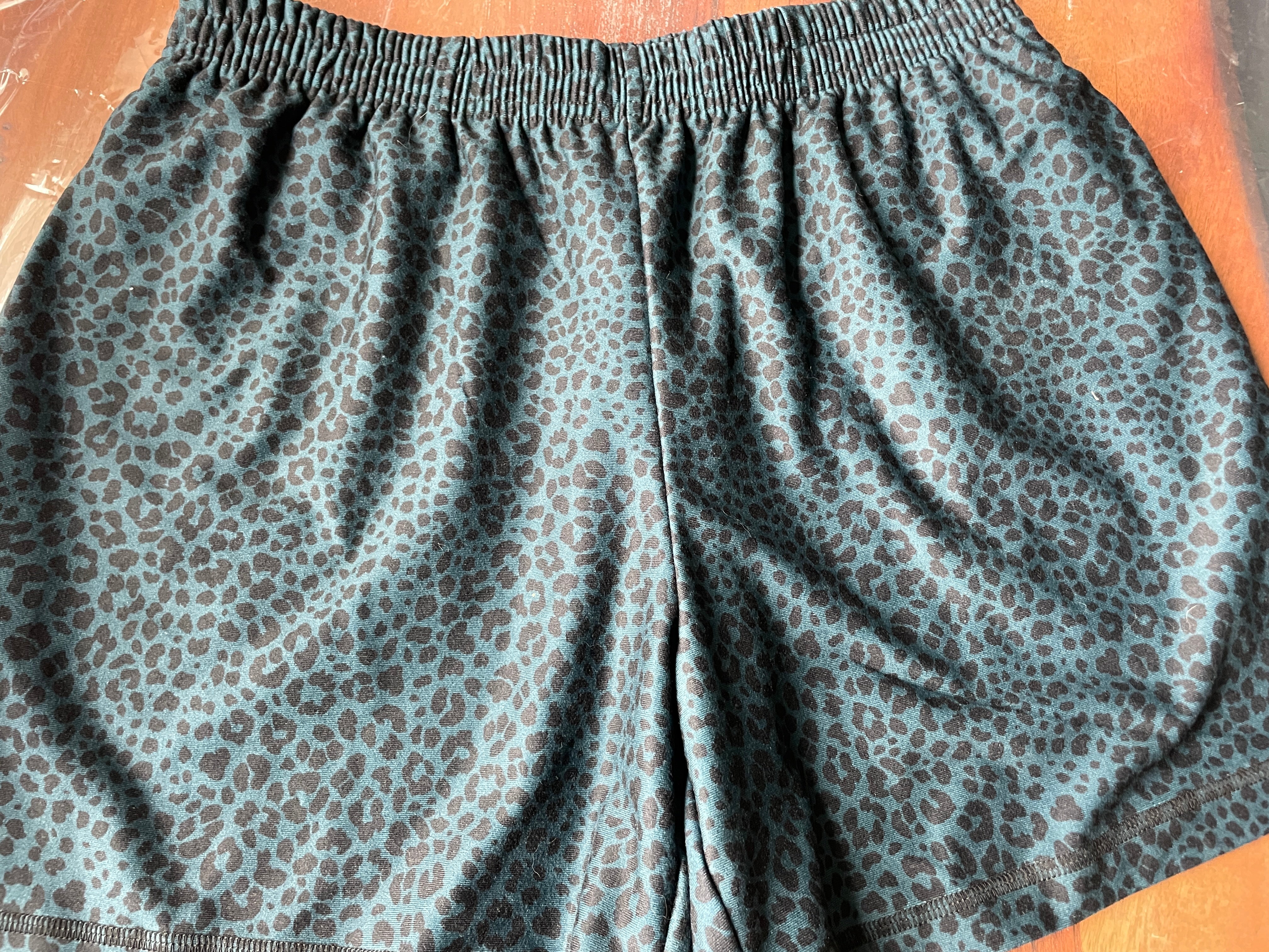 CHEETAH LOUNGE SHORT 5"inseam LARGE- OG FabriC
