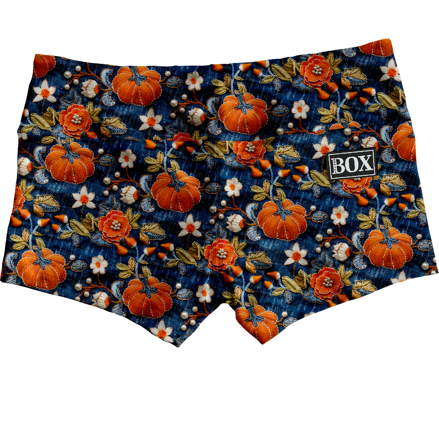 Denim  Pumpkins Shorts WITH POCKETS